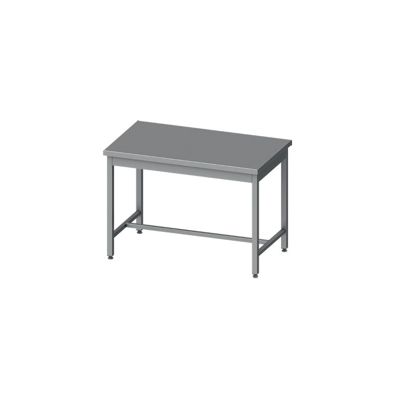 Mesa Central acero inoxidable AISI 201 sin estante 1500x700x850 mm MC157S Línea Varsovia-36 Kg (950087150)