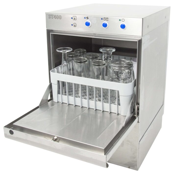 Lavavajillas industrial cesta 40x40 cm Línea Varsovia ST400B con bomba de desagüe.