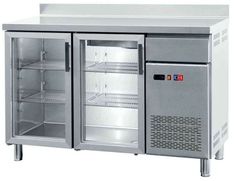 Frente Mostrador Refrigerado con Puertas de Vidrio 2 puertas de 1442 x600 x1045h mm CORDOBA FMCH-150V