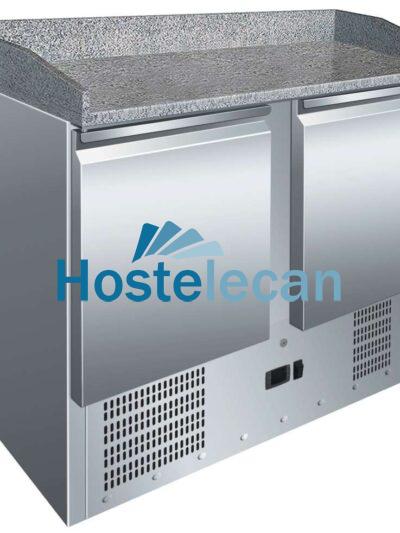 Mesa GN1/1 2 Puertas Preparación Pizzas con Encimera de Granito de 1045 x700 x1050h mm PEKIN S902PZ