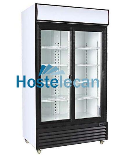 Armario Expositor Refrigerado 1000 litros 2 Puertas Correderas de Vidrio de 1130 x730 x2030h mm PEKIN CSD1000S