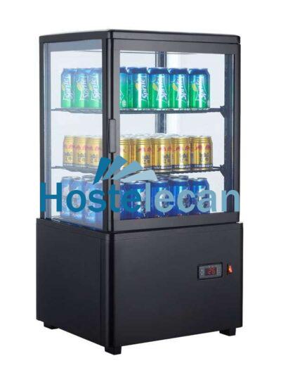 Expositor Refrigerado 4 Caras 58 litros Negro de 447x400x819h mm Línea Pekín XC58L-N