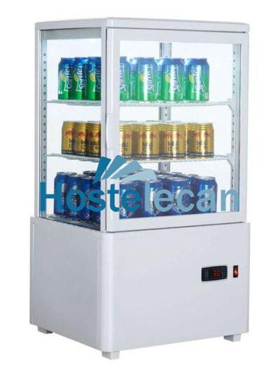 Expositor Refrigerado 4 Caras 58 litros Blanco de 447x400x819h mm Línea Pekín XC58L-B