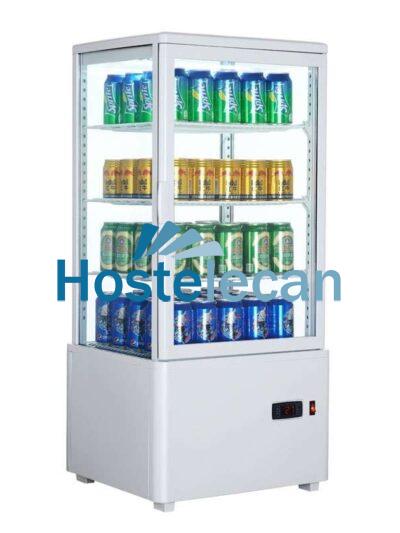 Expositor Refrigerado 4 Caras 78 litros Blanco de 447x400x969h mm Línea Pekín XC78L-B