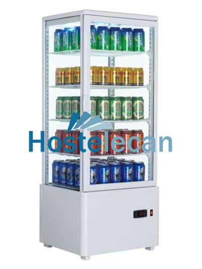 Expositor Refrigerado 4 Caras 98 litros Blanco de 447x400x1199h mm Línea Pekín XC98L-B