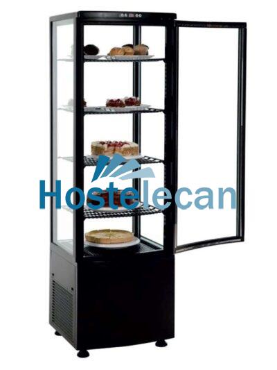 Expositor Refrigerado 4 Caras 238 litros Negro de 515x485x1715h mm Línea Pekín XC238L-N