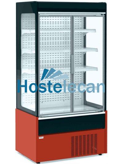Mural Refrigerado Expositor con Puertas de Cristal 4 Estantes Fondo 700 de 1020 x700 x1990h mm AVEIRO MAE100PV-R color ROJO