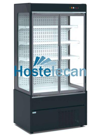Mural Refrigerado Expositor con Puertas de Cristal 4 Estantes Fondo 700 de 1020 x700 x1990h mm AVEIRO MAE100PV-N color NEGRO