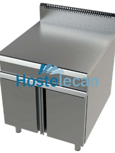 Mueble neutro acero inoxidable Serie 900 JUNEX con medidas 800x900x900 h mm BA9C800