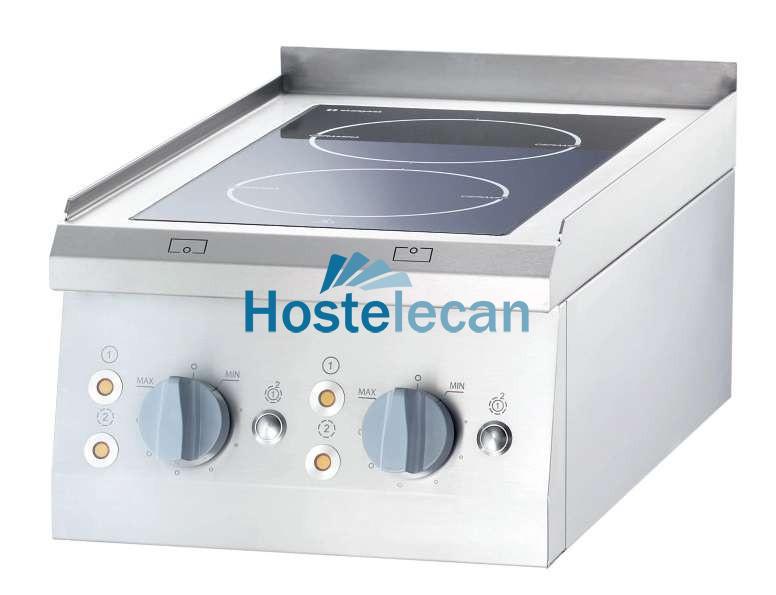 Cocina vitrocerámica sobremesa 2 zonas 400x700x850h mm 2x2,5Kw Línea Varsovia