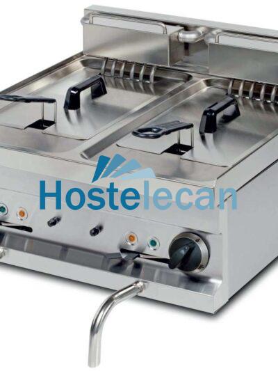 Freidora eléctrica sobremesa 8+8 litros 7,5+7,5kw600x600x265h mmEF606 Línea Estambul