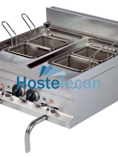 Cocedor de pasta eléctrico sobremesa 14+14 litros 3+3 kw 600x600x265h mm EMH606 Línea Estambul