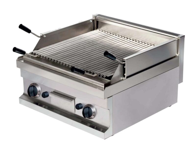 Barbacoa a gas piedra volcánica sobremesa 9,6kw 600x600x265h mm GGL606 Línea Estambul