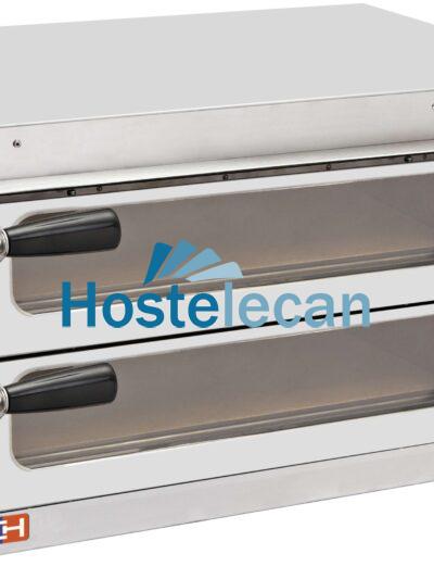 Horno Eléctrico de Pizza Compacto 2 pizza diámetro 35 cm AVEIRO FP35PV con puerta de cristal