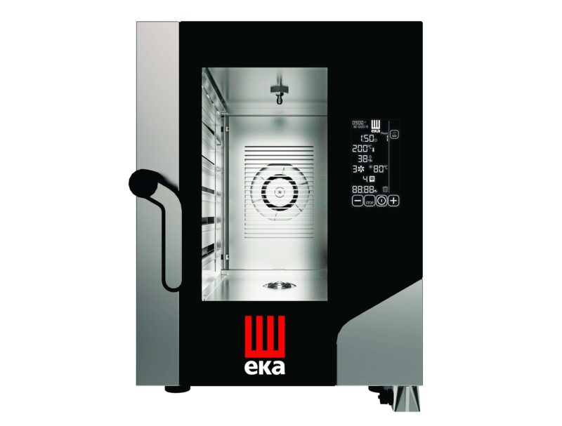 Horno eléctrico convección MILLENIAL BLACK MASK COMPACTO Gastronomía 6 bandejas GN1/1 MKF611CBM Línea Padova