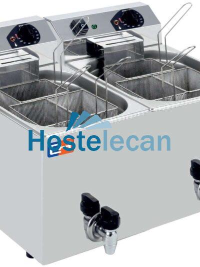 Cuecepasta Eléctrico Profesional 7+7 litros con 3+3 cestas 530x460x370h mm CP77L
