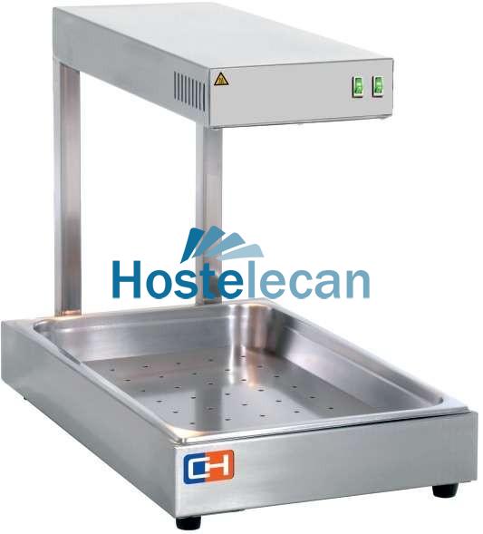 Calentador de fritos 1000W por Radiación Infrarrojos GN1/1-65 con medidas 560x500x330h mm CIGN-1