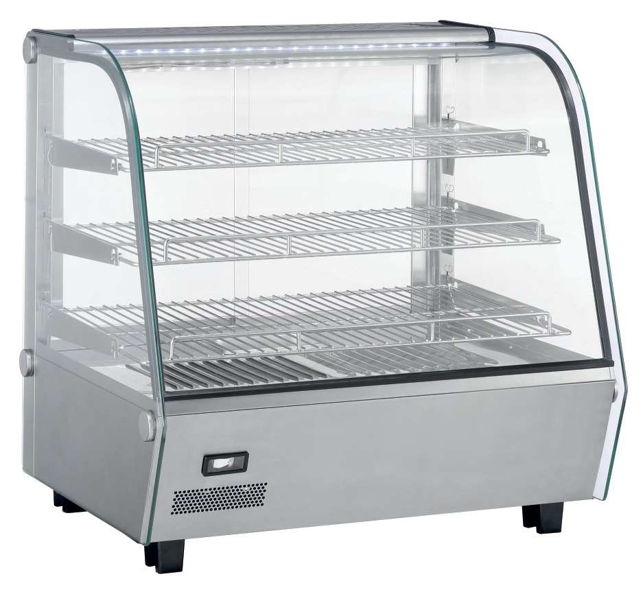Vitrina caliente sobremostrador 120 litros de 678x568x685h mm Línea Pekín XCR-120L