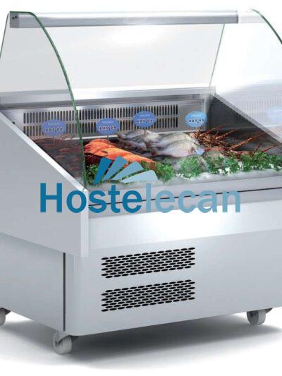 Vitrina Expositora Refrigerada Pescado / Marisco evaporador estático más placa fría dim.1035x915x1185h mm Línea Córdoba EEC-100-CC-EF