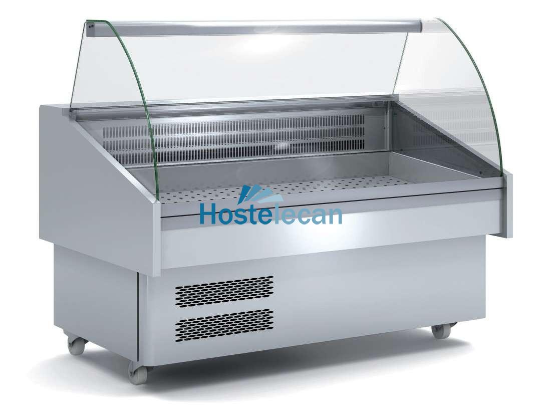 Vitrina Expositora Refrigerada Pescado / Marisco evaporador estático más placa fría dim.1505x915x1185h mm Línea Córdoba EEC-150-CC-EF
