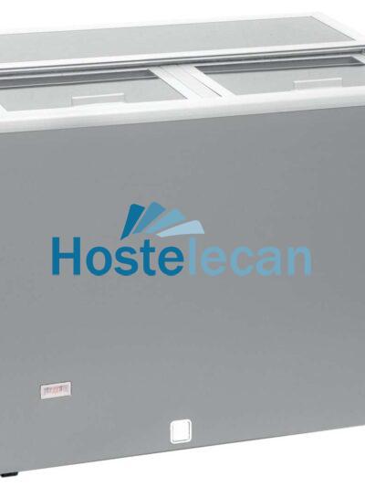 Enfriador de Botellas 300 litros Puertas Inox de 1060 x670 x880h mm con ruedas AVEIRO AGF300 (COLOR GRIS)