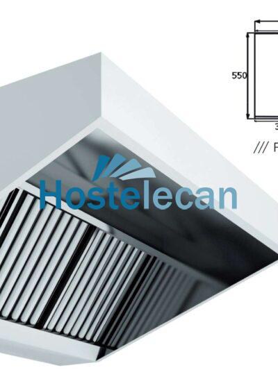 Campana Mural Snack Techo Bajo Elevado Fondo 800 CON TURBINA de 1000x800x550h mm AVEIRO A10080CMBT