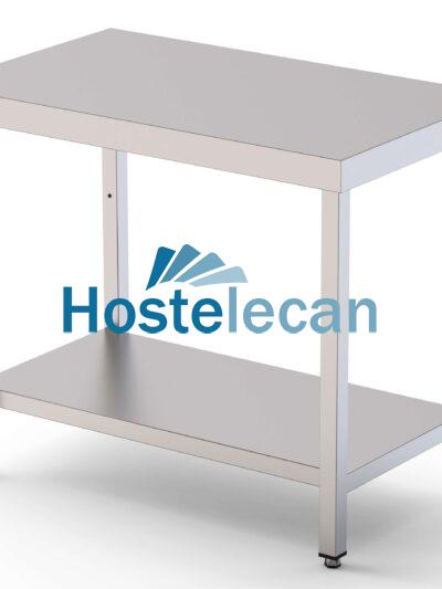 Mesa de Trabajo Acero inoxidable Central Con 1 Estante 2400x500x850h mm WTC150240S1