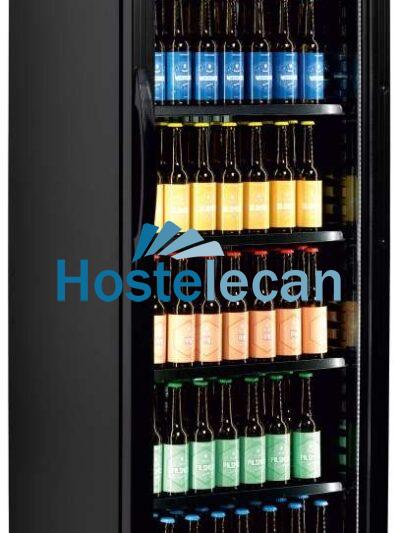 Armario Refrigerado 1 puerta de cristal color NEGRO 595x640x1840h mm Línea VIBORG CEV425-I BLACK