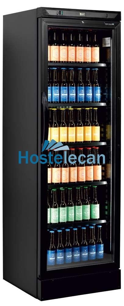 Armario Refrigerado 1 puerta de cristal color NEGRO 595x640x1840h mm Línea VIBORG CEV425-I BLACK