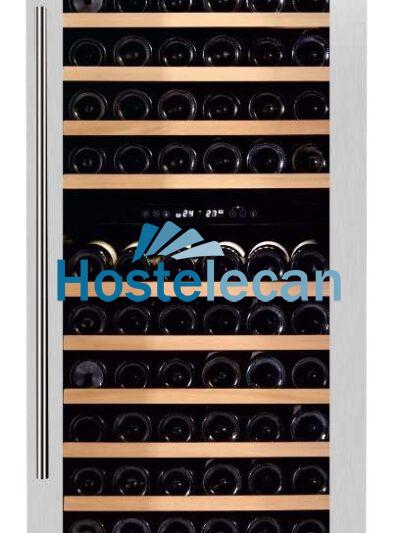 Armario Cava de Vino 2 temperaturas 140 botellas 595X700X1605h mm PEKIN W-140