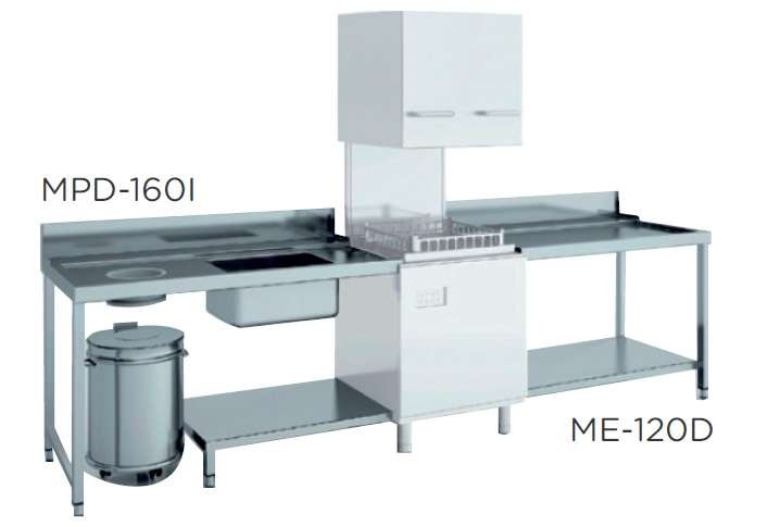 Mesa de Entrada Y Salida entrada derecha dim.1200x750x850h mm sin estante MES-120D