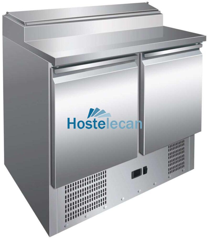 Mesa GN1/1 2 Puertas Preparación Ensaladas de 900 x700 x1010h mm PEKIN PS200