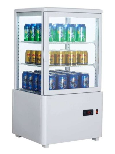 Expositor Refrigerado 4 Caras 58 litros Blanco de 447x400x819h mm Línea Pekín XC58L-B