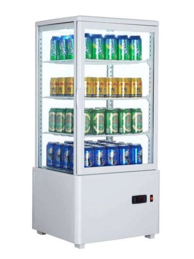 Expositor Refrigerado 4 Caras 78 litros Blanco de 447x400x969h mm Línea Pekín XC78L-B