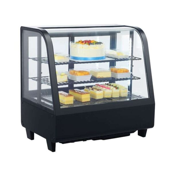 Vitrina Refrigerada Sobremesa 100 litros Negro de 682 x450 x675h mm Línea Pekín XCW-100L-N