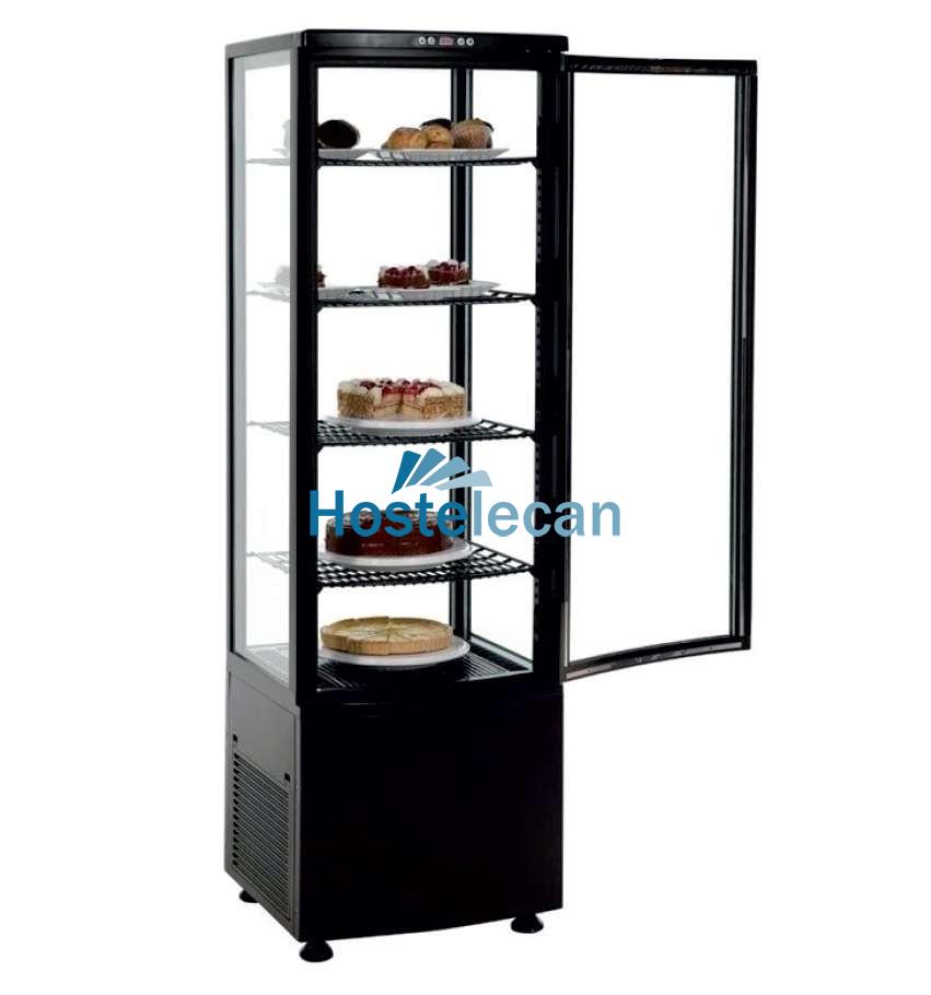 Expositor Refrigerado 4 Caras 238 litros Negro de 515x485x1715h mm Línea Pekín XC238L-N