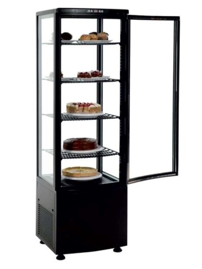 Expositor Refrigerado 4 Caras 238 litros Negro de 515x485x1715h mm Línea Pekín XC238L-N