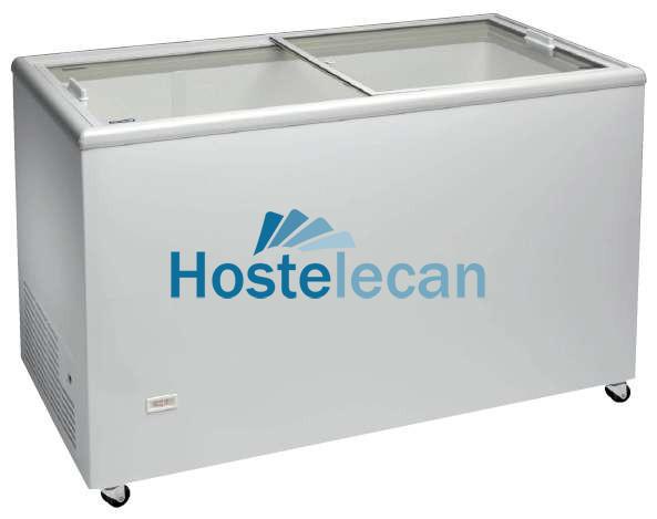 Congelador Horizontal Puerta Vidrio Corredera de 1503 x670 x895h mm AVEIRO ICE500NTVS. 67kg.