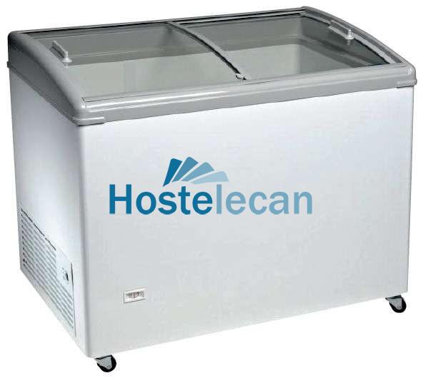 Congelador Horizontal Puerta Vidrio Curvo Corredera de 1503 x670 x900h mm AVEIRO TCHC500N