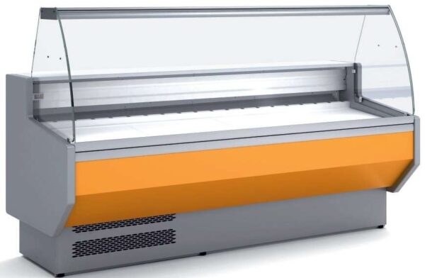 Vitrina Refrigerada Cristal Curvo Fondo 800 dim.1305x800x1235h mm Línea Córdoba VED-8-13-C