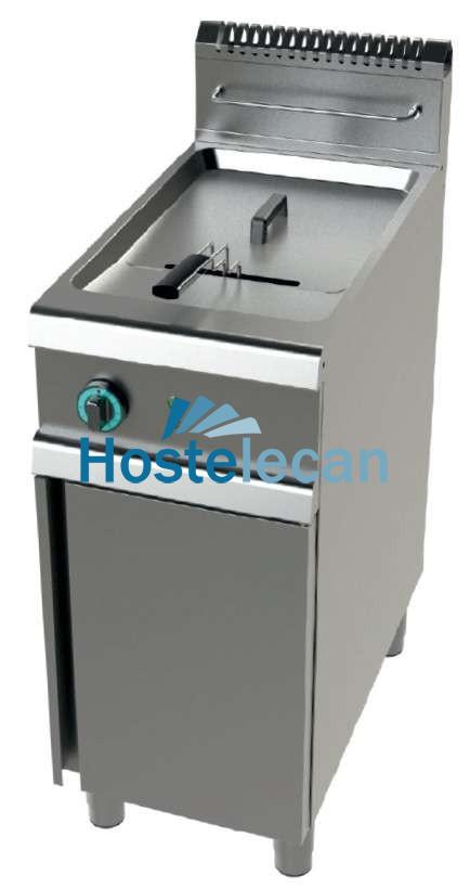 Freidora a gas 1 cuba limpia de 17 litros con 16Kw Serie 700 JUNEX con medidas 400x730x900h mm FG7N117