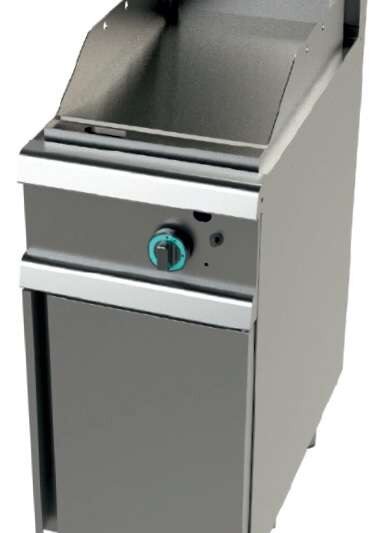 Fry tops a gas acero laminado placa lisa con mueble Serie 900 JUNEX con medidas 400x900x900h mm FT9C00L