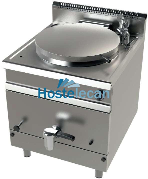 Marmita a gas 135 litros calentamiento indirecto 21 Kw Serie 900 JUNEX con medidas 800x900x900h mm MG9C150