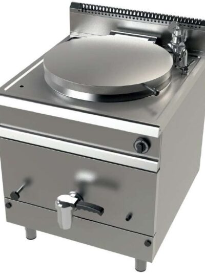 Marmita a gas 135 litros calentamiento indirecto 21 Kw Serie 900 JUNEX con medidas 800x900x900h mm MG9C150