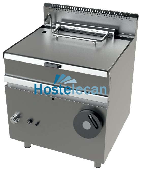 Sartén basculante a gas 12Kw fondo cuba en acero suave Serie 700 JUNEX con medidas 800x730x900h mm FD7N050F