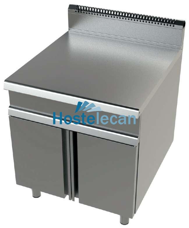 Mueble neutro acero inoxidable Serie 900 JUNEX con medidas 800x900x900 h mm BA9C800