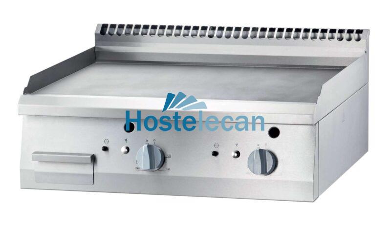 Fry top a gas acero rectificado sobremesa placa lisa 400x700x250h mm 6,5Kw Línea Varsovia