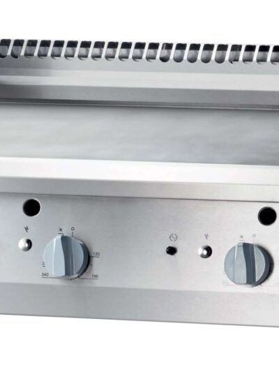 Fry top a gas acero rectificado sobremesa placa lisa 800x700x250h mm 13Kw Línea Varsovia