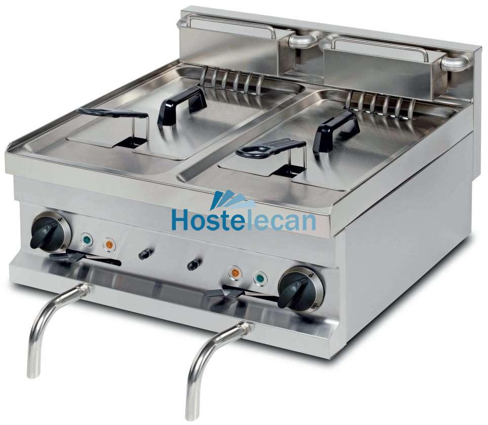 Freidora eléctrica sobremesa 8+8 litros 7,5+7,5kw600x600x265h mmEF606 Línea Estambul