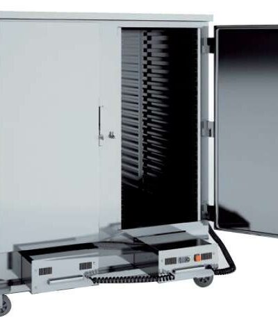 Carro Caliente Alto Doble Cuerpo 44 bandejas GN2/1 de 1455x845x1675h mm CC-44GN